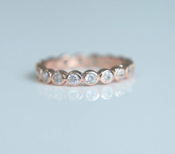 Dame ring D1589 gammelrosa 10
