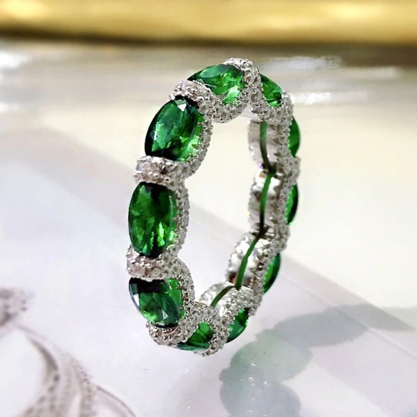Dame ring D2025 mørkegrøn 7