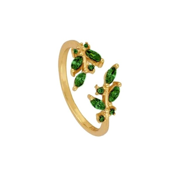 Dame ring D2218 grøn