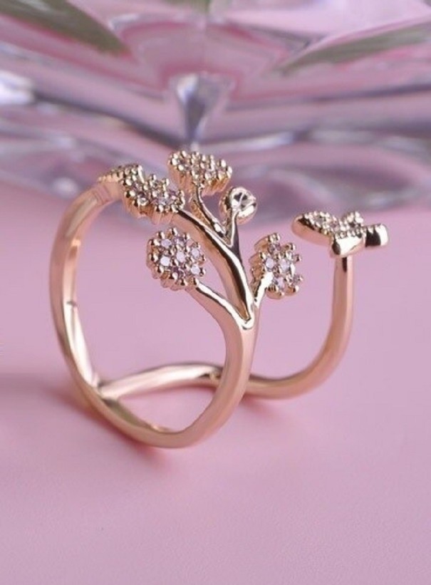 Dame ring D2728 gammelrosa
