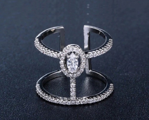 Dame ring D2819 hvid