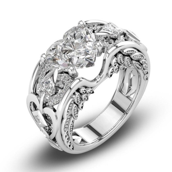 Dame ring D914 hvid 6