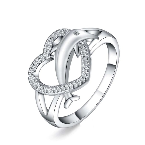 Dame ring med en delfin 1