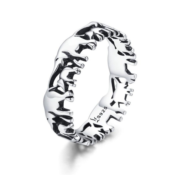 Dame ring med en elefant 6