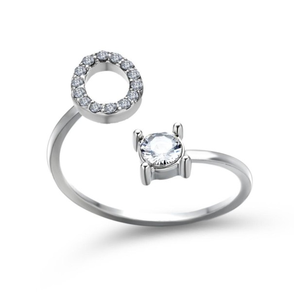 Dame ring med et alfabetbogstav D2398 O