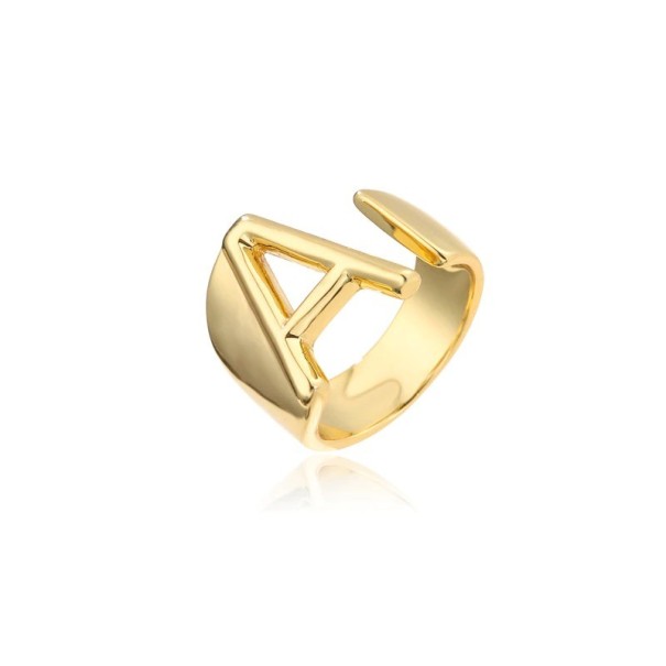 Dame ring med et alfabetbogstav D2399 A