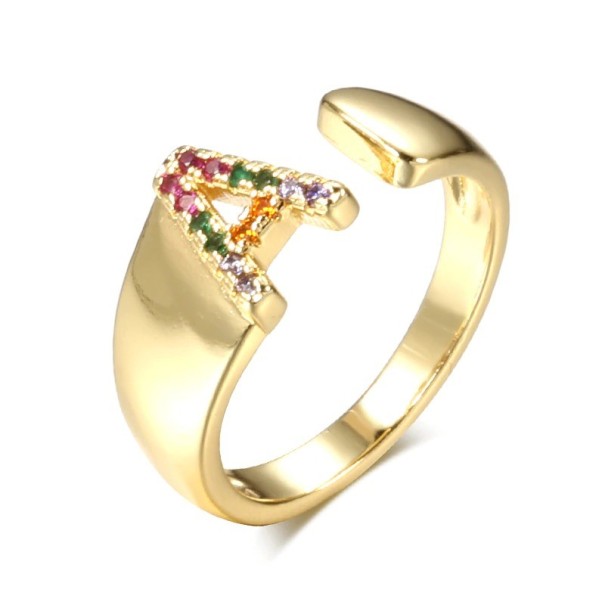 Dame ring med et alfabetbogstav D2441 A