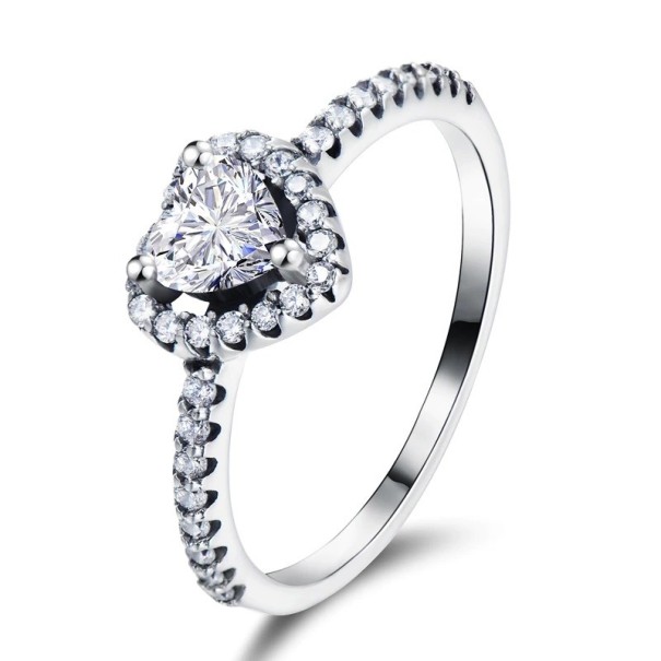 Dame ring med hjerte D1201 5