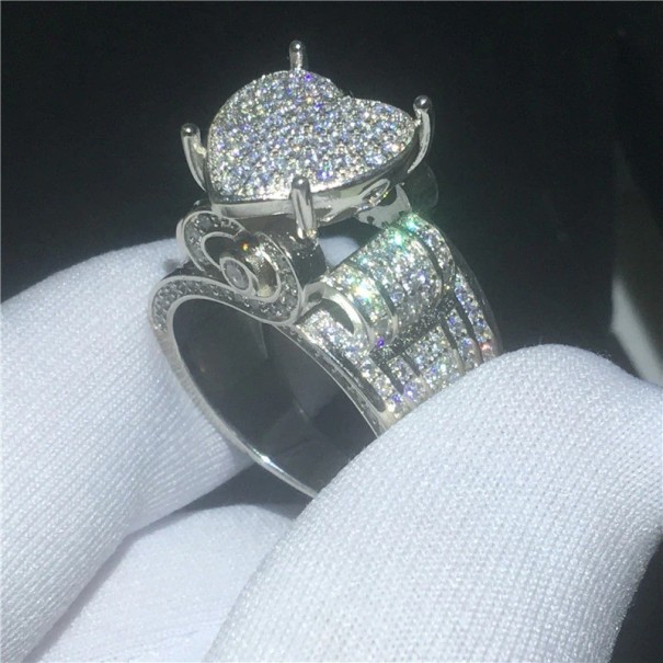 Dame ring med hjerte D1297 5