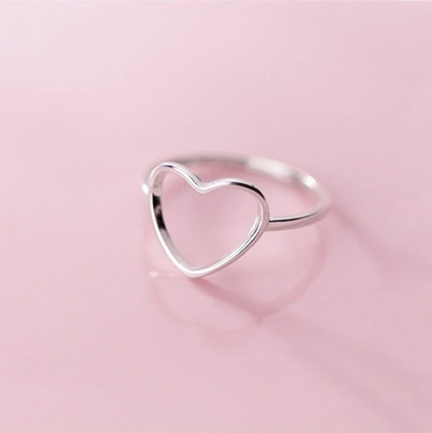 Dame ring med hjerte D1682 1