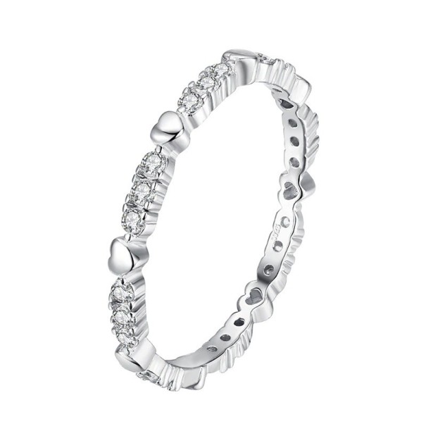 Dame ring med hjerte D1736 5