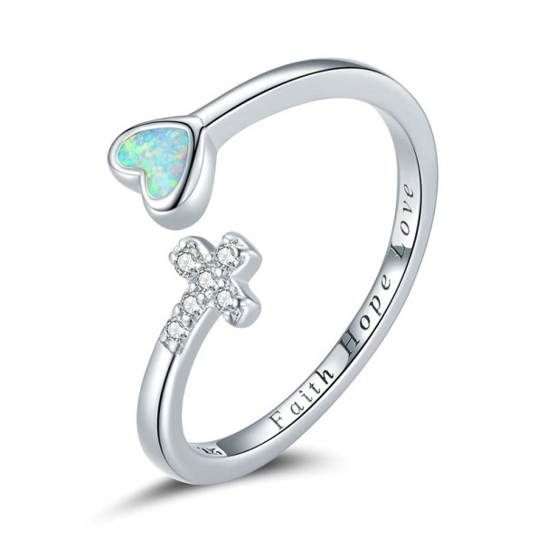 Dame ring med hjerte D1853 1