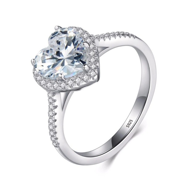 Dame ring med hjerte D1872 10