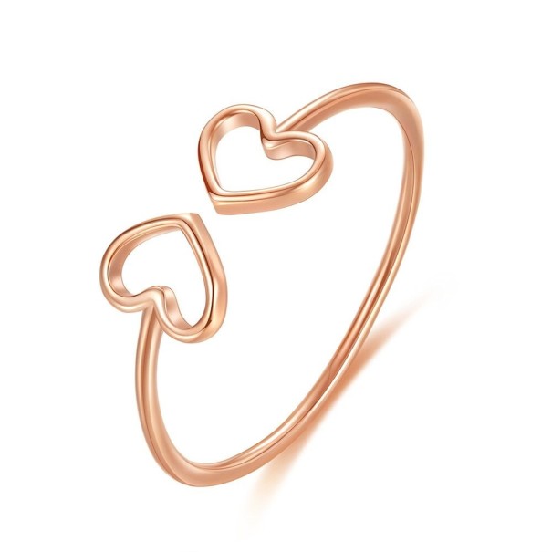 Dame ring med hjerte D2067 gammelrosa