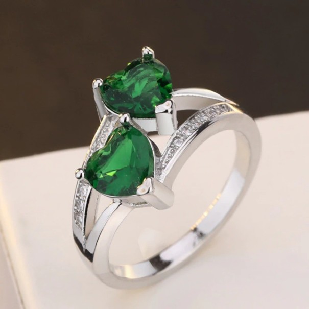 Dame ring med hjerte D2074 9 4