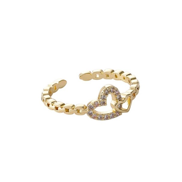 Dame ring med hjerte D2283 1