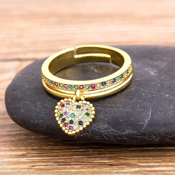 Dame ring med hjerte D2520 1