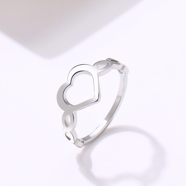 Dame ring med hjerte D2712 sølv 7