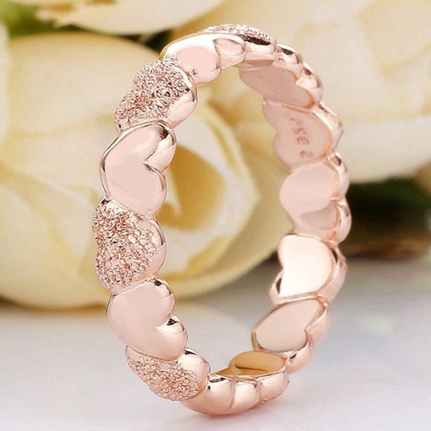 Dame ring med hjerter 5
