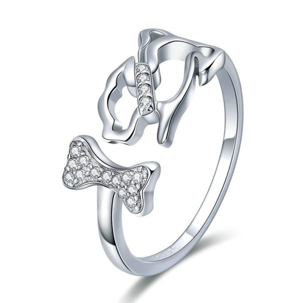 Dame ring med hund J430 1