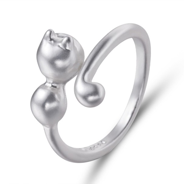 Dame ring med kat D2581 3