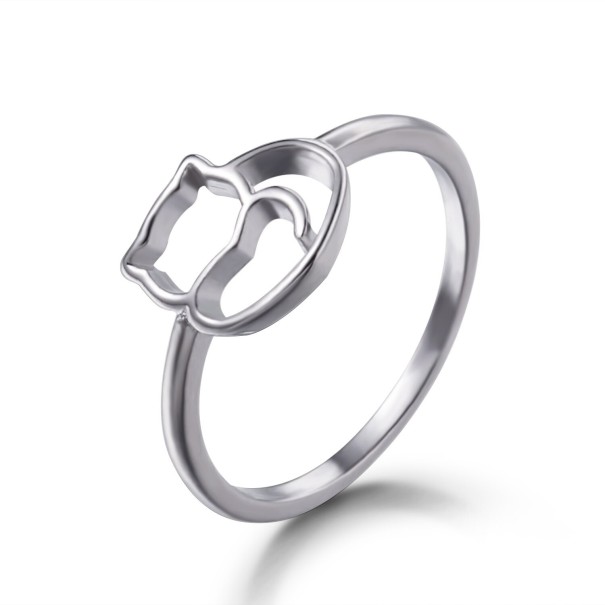 Dame ring med kat D2581 6
