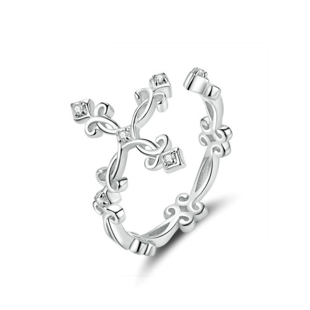 Dame ring med kors D1467 1