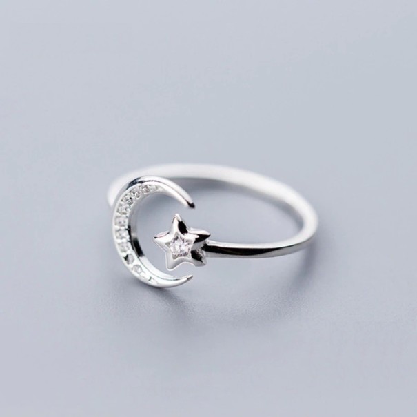 Dame ring med måne D1533 1