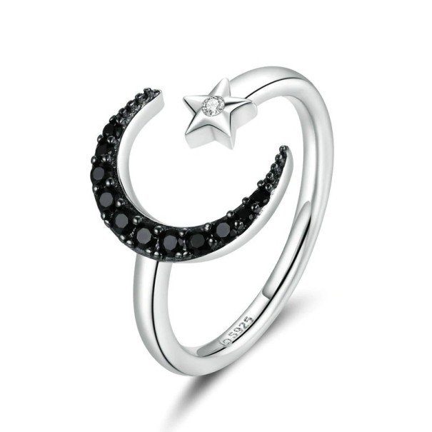 Dame ring med måne D1791 1