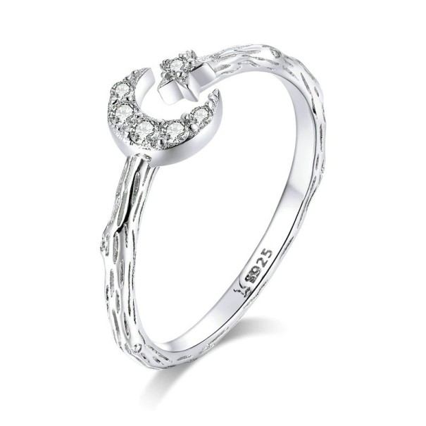 Dame ring med måne D1832 1