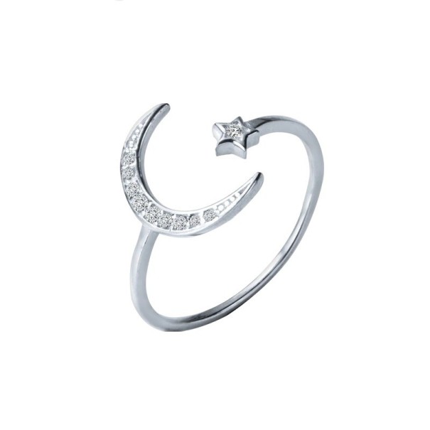 Dame ring med måne D2153 1