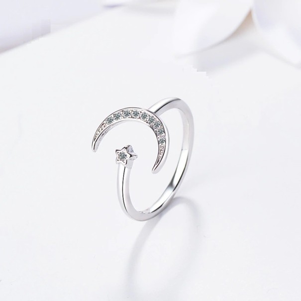 Dame ring med måne D2655 1