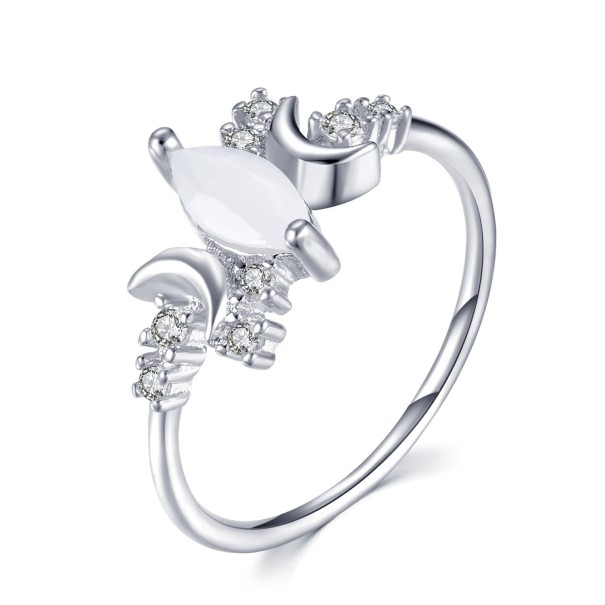 Dame ring med måne D2909 sølv 6