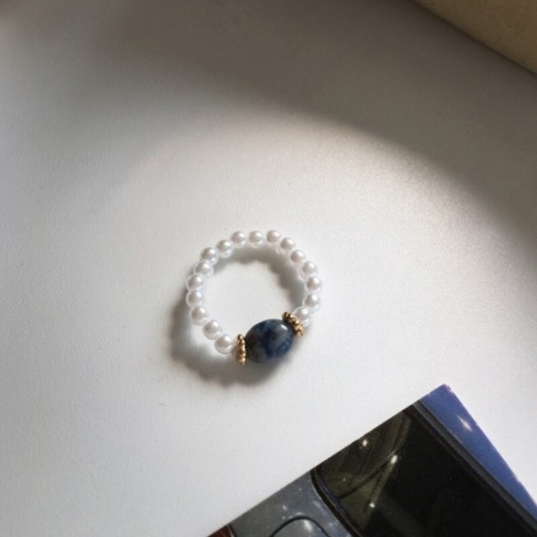 Dame ring med perler D2434 12