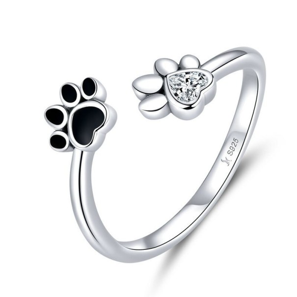 Dame ring med poteaftryk J429 1