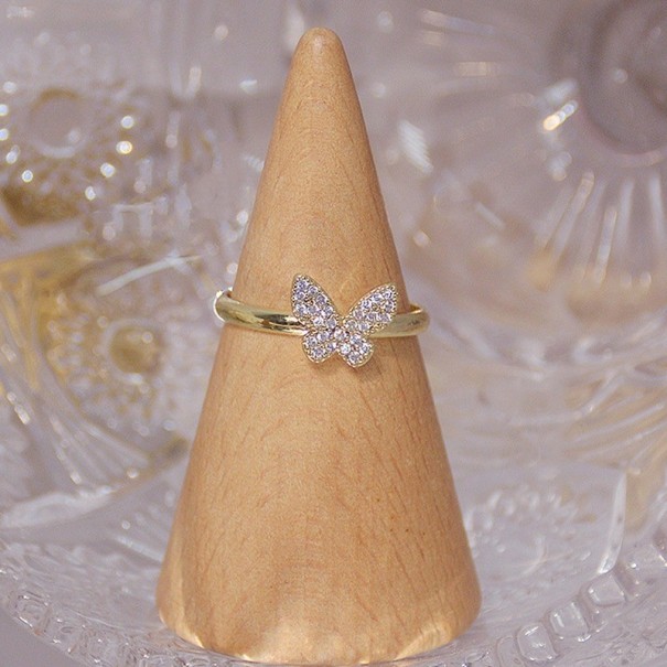 Dame ring med sommerfugl D2446 1