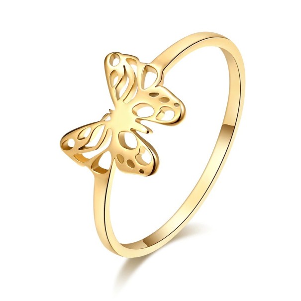 Dame ring med sommerfugl D2711 guld 9
