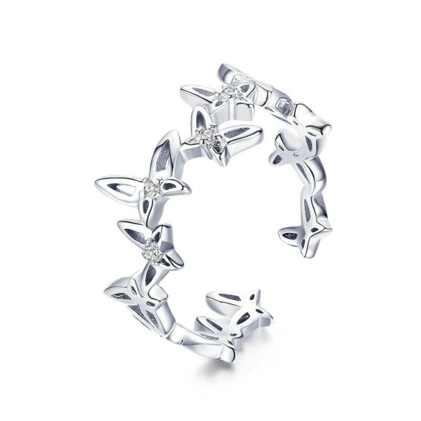 Dame ring med sommerfugle D2184 1
