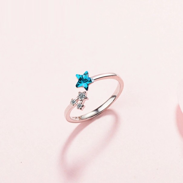 Dame ring med stjerner D1043 1
