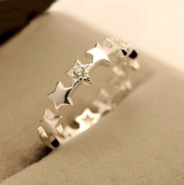 Dame ring med stjerner D1385 1