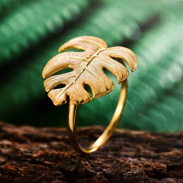 Dame ringblad D1955 guld