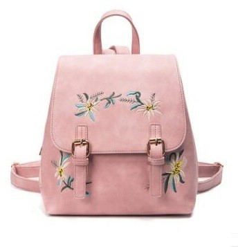Dame rygsæk med blomstermønster J2438 rosa