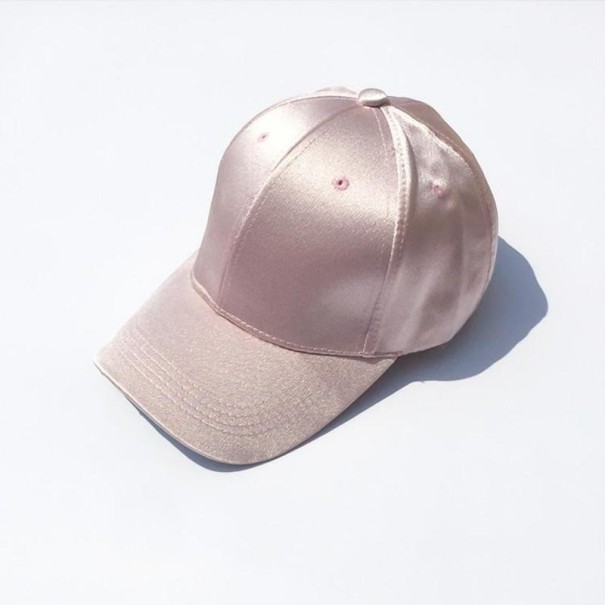 Dame satin kasket T5 rosa