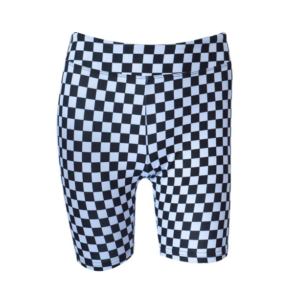 Dame shorts med skakbræt M