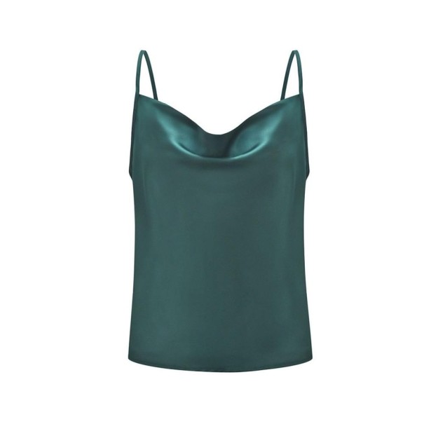Dame skinnende tanktop grøn XXL