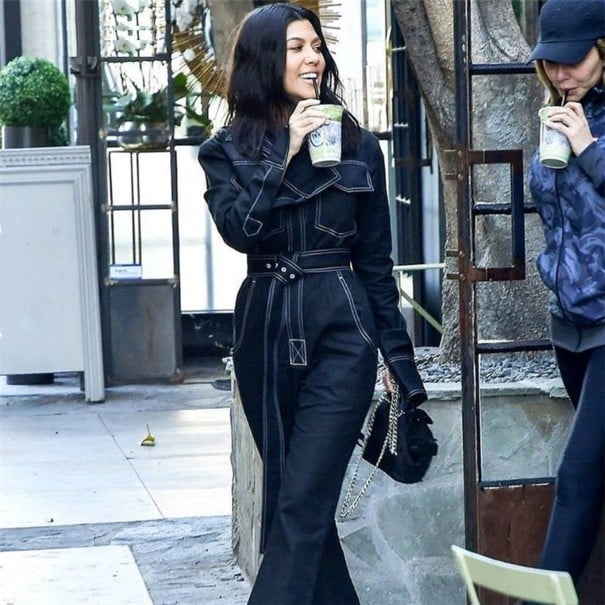Dame skjortejumpsuit G154 sort S