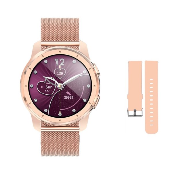 Dame smartwatch med udskiftningsrem K1370 guld
