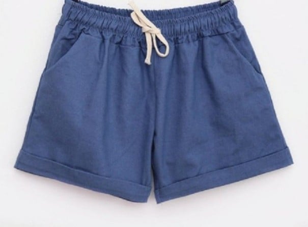 Dame sommer shorts J3265 blå