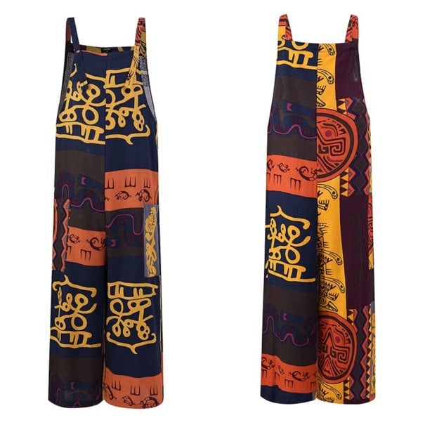 Dame sommerjumpsuit med trekvart længde 4XL 2