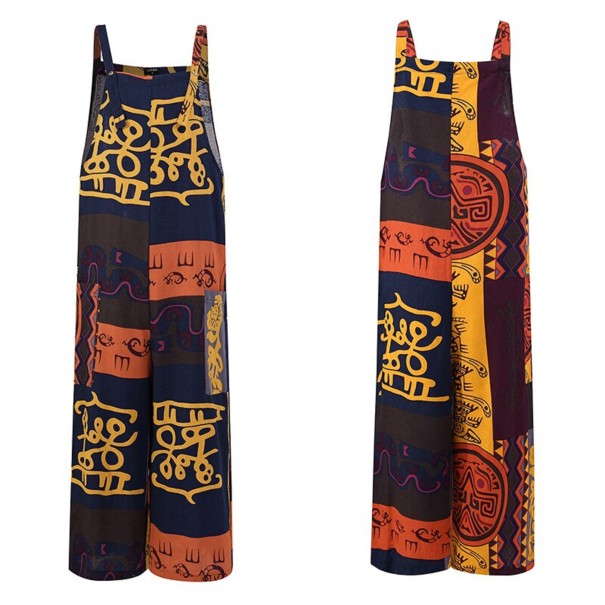 Dame sommerjumpsuit med trekvart længde L 2